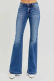 RISEN Full Size Low Rise Flare Jeans with Pockets  Style Ratio