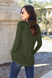 Basic Bae Full Size Round Neck Long Sleeve Shirt  Style Ratio