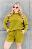 Double Take Full Size Texture Long Sleeve Top and Drawstring Shorts Set  Style Ratio