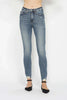 Judy Blue Full Size Tummy Control Vintage Wash Hem Destroy Skinny Jeans  Style Ratio