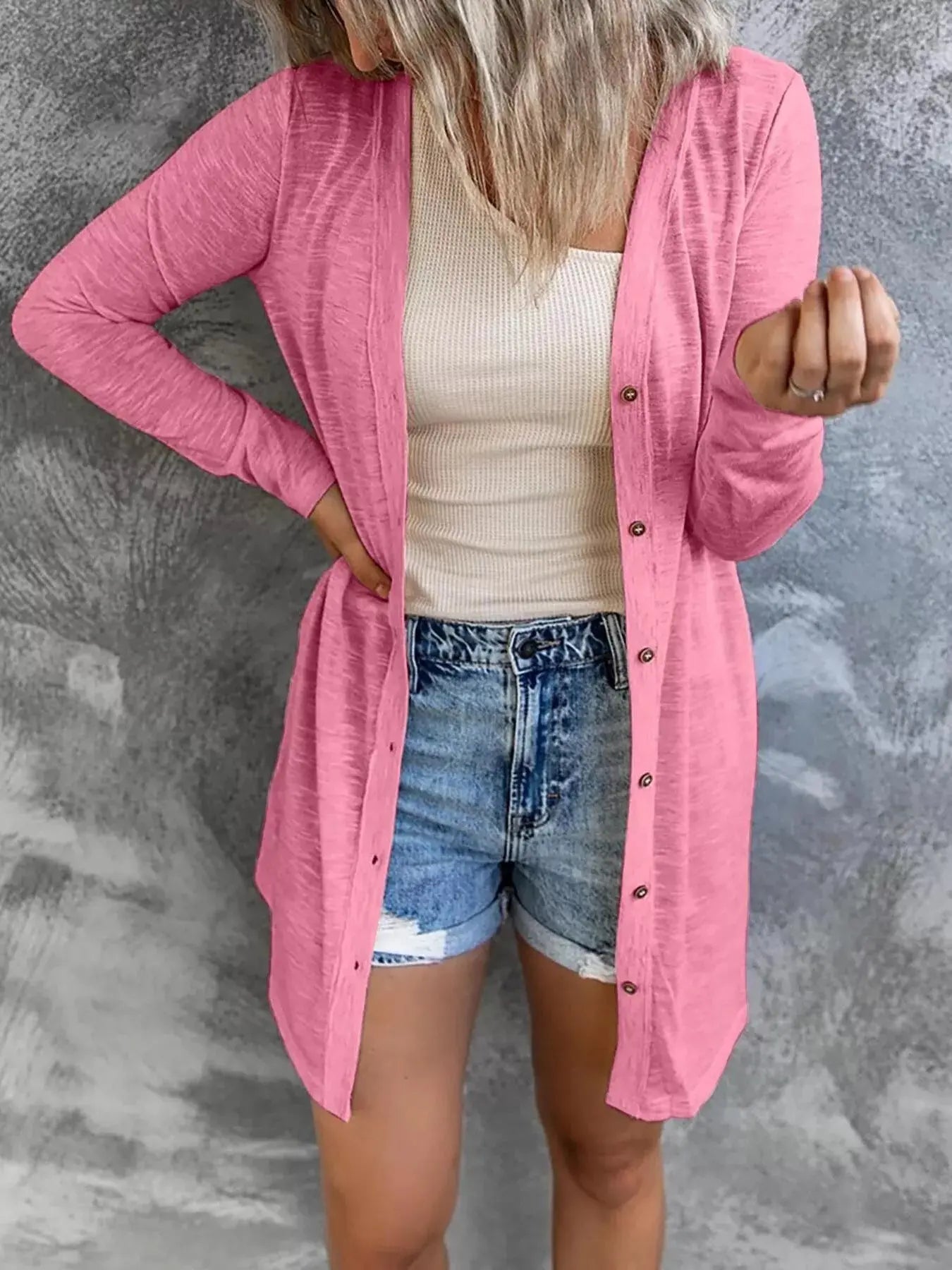Lightweight Button-Down Cardigan  Style Ratio