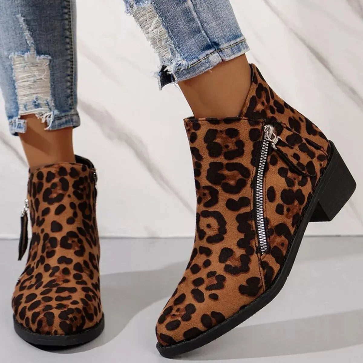 Point Toe Block Heels Boots  Style Ratio