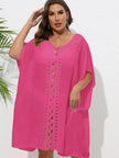 Crochet Trim V-Neck Beach Cover Up  Style Ratio