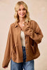 BiBi Corduroy Relaxed Fit Long Sleeve Shacket  Style Ratio
