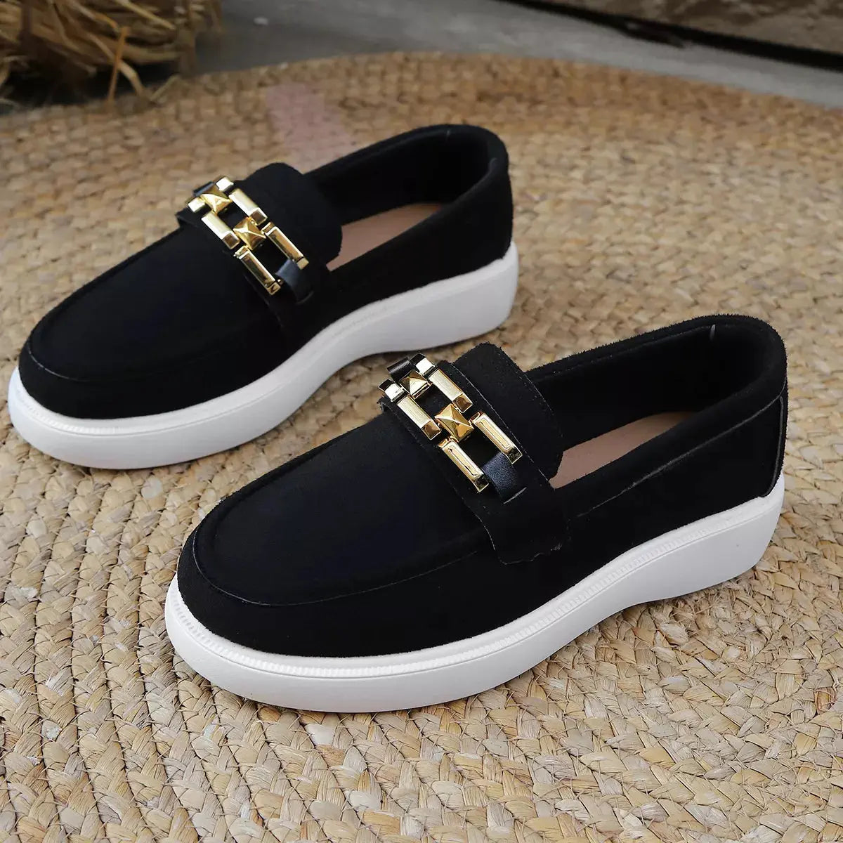Round Toe Platform Slip-Ons  Style Ratio