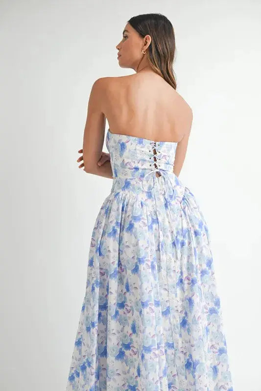 Mable Sweetheart Neckline Floral Printed Midi Dress  Style Ratio