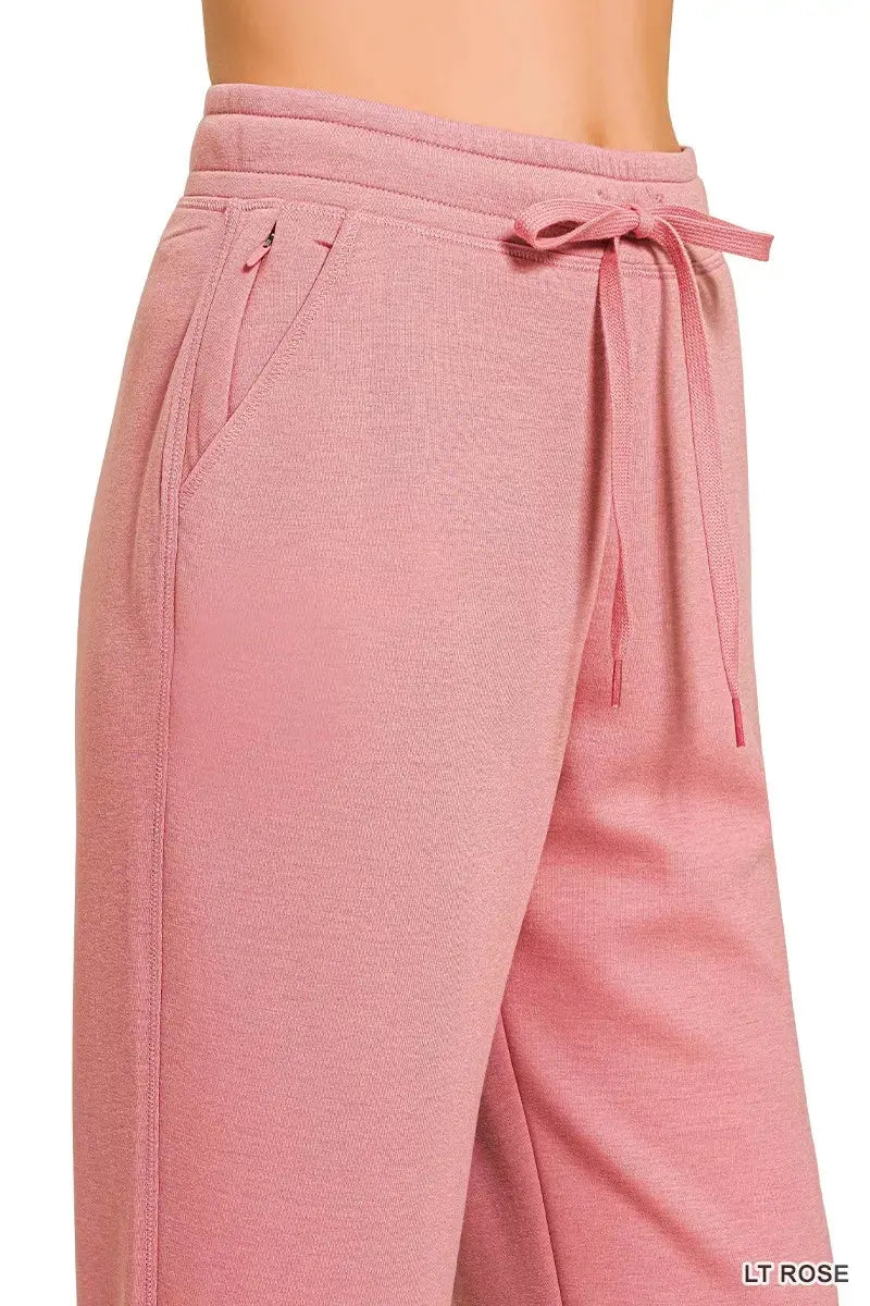 Zenana Drawstring Scuba Joggers with Pockets  Style Ratio