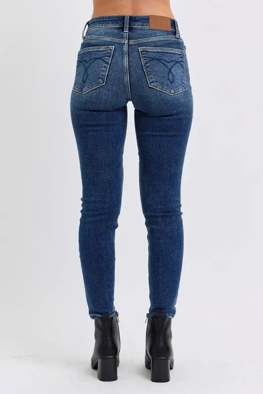 Judy Blue Skinny Jeans with Thermal Lining Trendsi