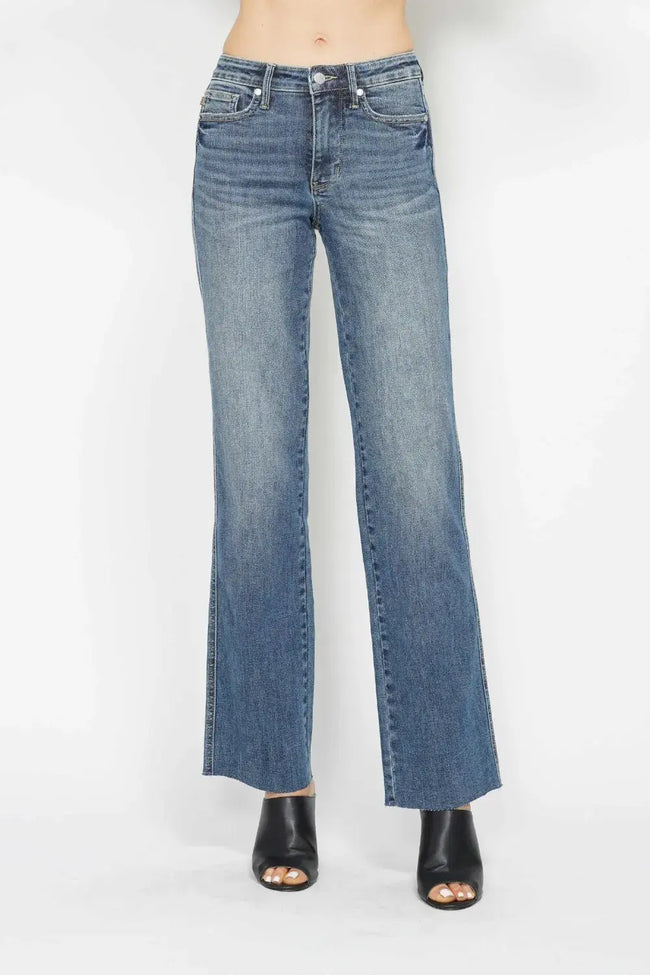 Judy Blue Full Size Tummy Control Straight Jeans  Style Ratio