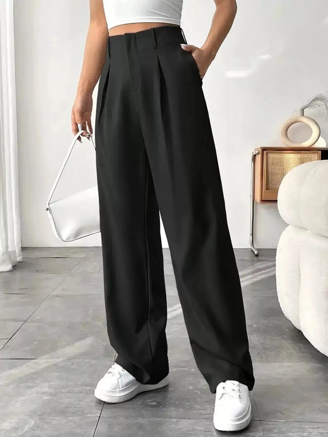 Wide Leg Pleated Pants  Style Ratio