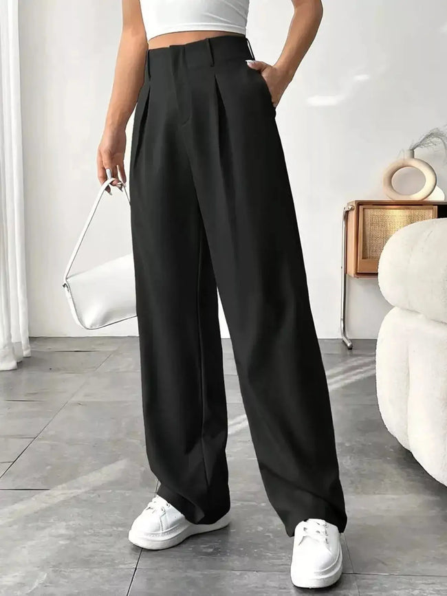 Wide Leg Pleated Pants  Style Ratio
