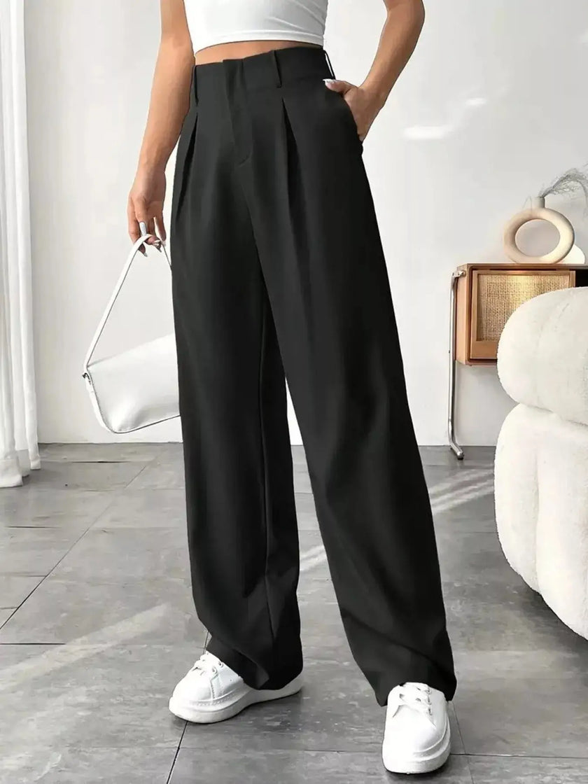 Wide Leg Pleated Pants  Style Ratio