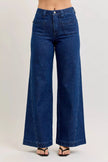 Judy Blue High-Waisted Retro Wide Jeans with Patch Pkts & Twisted Seams  Style Ratio
