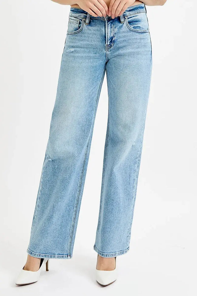 RISEN Full Size Low Rise Ankle Boyfriend Distressed Jeans Plus Size  Style Ratio