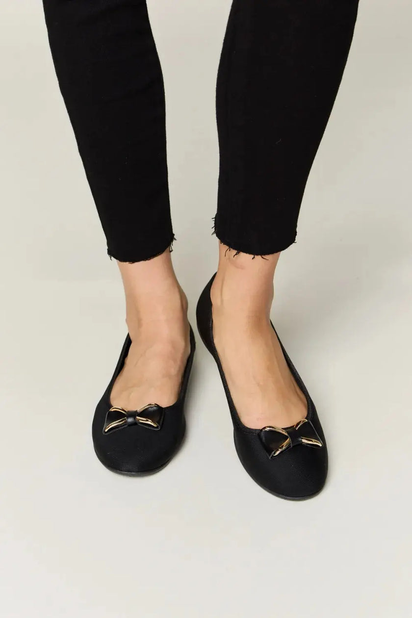 Forever Link Metal Buckle Flat Loafers  Style Ratio