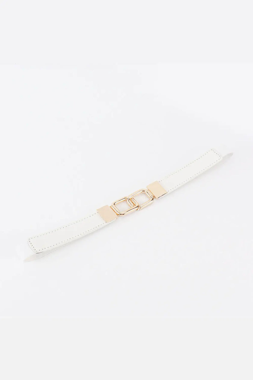 Geometric Double Buckle Elastic Belt  Style Ratio