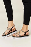 Forever Link Rhinestone Strappy Wedge Sandals  Style Ratio