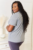 Simply Love Heart Graphic Cuffed Short Sleeve Shirt  Style Ratio