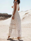 Lace V-Neck Sleeveless Maxi Dress  Style Ratio