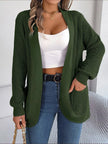 Chunky Knit Open Front Cardigan with Pockets  Style Ratio