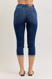 Judy Blue High Waist Capri Jeans with Single Cuff  Style Ratio