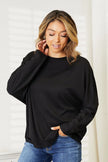 Double Take Seam Detail Round Neck Long Sleeve Top  Style Ratio