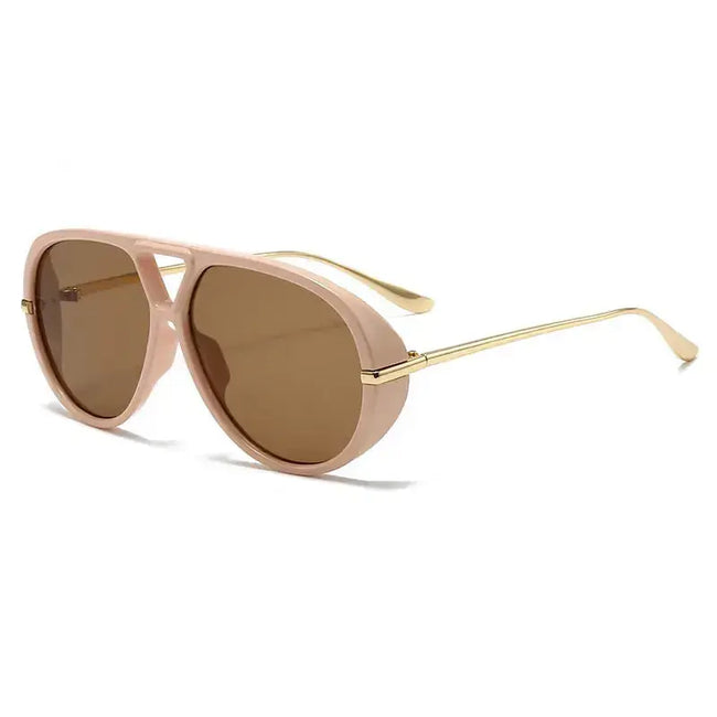 Aviator Fashion Sunglasses with Yellow Tinted Lenses  Style Ratio