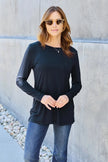 Basic Bae Full Size Round Neck Long Sleeve Top  Style Ratio