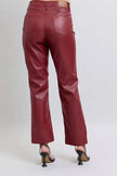 Judy Blue Full Size High Waist Tummy Control Faux Leather Straight Pants  Style Ratio