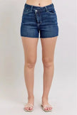 Judy Blue High Waist Criss-Cross Waistband Denim Shorts  Style Ratio