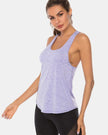 Full Size Scoop Neck Wide Strap Active Tank  Style Ratio