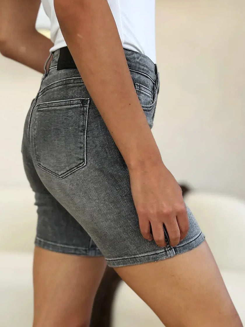 Judy Blue Full Size High Waist Washed Denim Shorts  Style Ratio