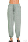 Zenana Soft Melange Hacci Jogger  Style Ratio