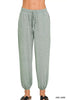 Zenana Soft Melange Hacci Jogger  Style Ratio