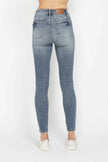 Judy Blue High Rise Contrast Wash Skinny Jeans Trendsi