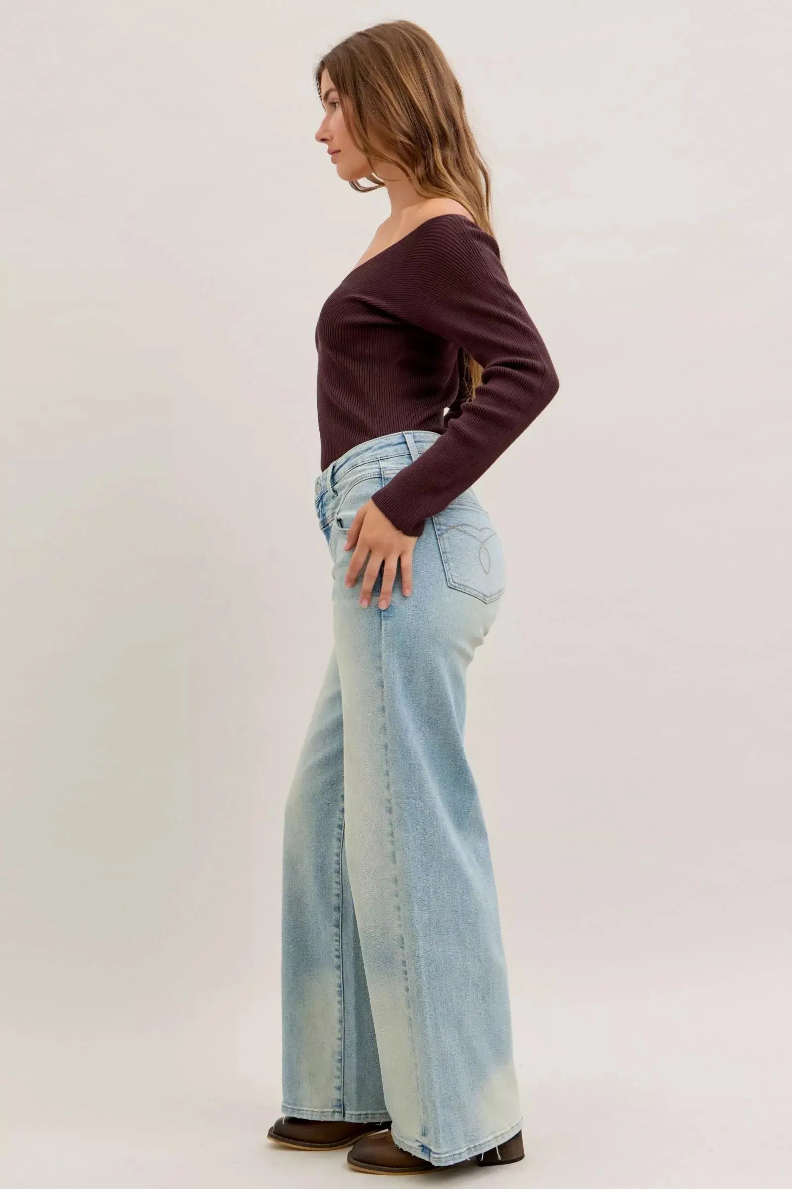 Judy Blue High Waist Column Straight Jeans  Style Ratio