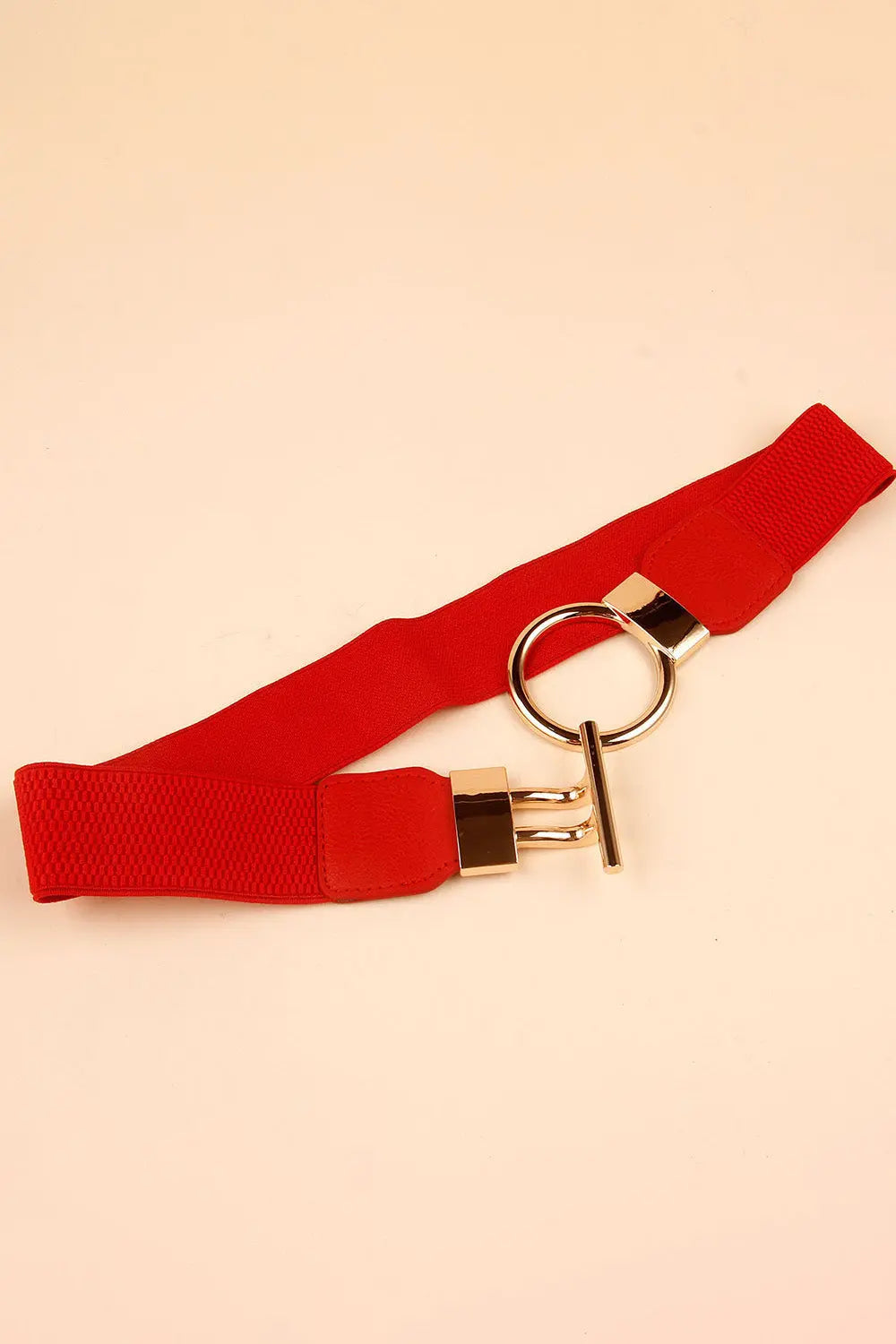 Circle Shape Buckle Zinc Alloy Buckle PU Leather Belt  Style Ratio