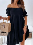 Smocked Off-Shoulder Mini Dress  Style Ratio