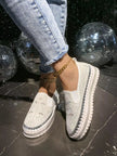 Rhinestone Embellished Platform Loafers  Style Ratio