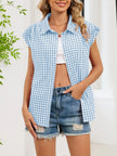 Gingham Button Down Short Sleeve Shirt  Style Ratio