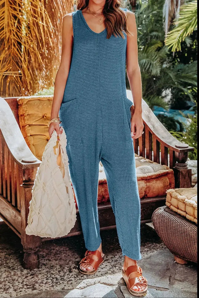 Double Take Full Size Sleeveless Straight Jumpsuit  Style Ratio