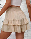 Ruffle Layered High Waist Casual Skort  Style Ratio