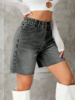 Frayed Hem Denim Shorts  Style Ratio