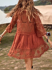 Lace Detail Plunge Cover-Up  Style Ratio