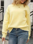 Bow-Back Round Neck Sweater  Style Ratio