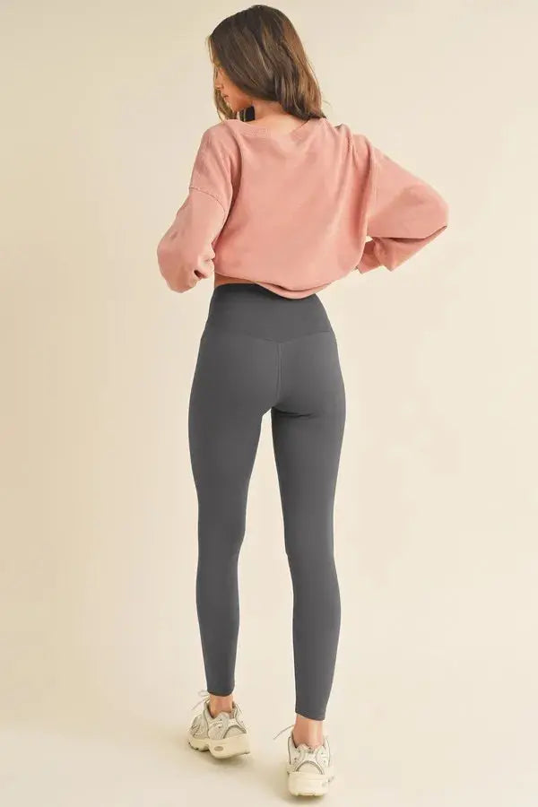 Yelete Full Size Fleece Lined High Waisted Leggings  Style Ratio