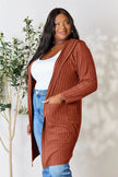 Basic Bae Full Size Hooded Sweater Cardigan  Style Ratio