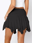 Asymmetric Hem Lace Ruffle Mini Skirt  Style Ratio