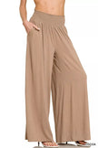 Zenana Smocked Waistband Wide Leg Lounge Pants  Style Ratio
