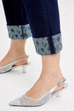 RISEN Mid Rise Fit Crop Wide With Printed Cuff Jeans  Style Ratio